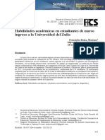 Dialnet HabilidadesAcademicasEnEstudiantesDeNuevoIngresoAL 5203315 PDF