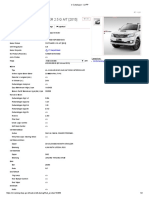 Toyota FORTUNER 2.5 G A/T (2015) : Informasi Katalog