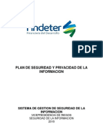 Plan de Seguridad y Privacidad de La Informacion v2018