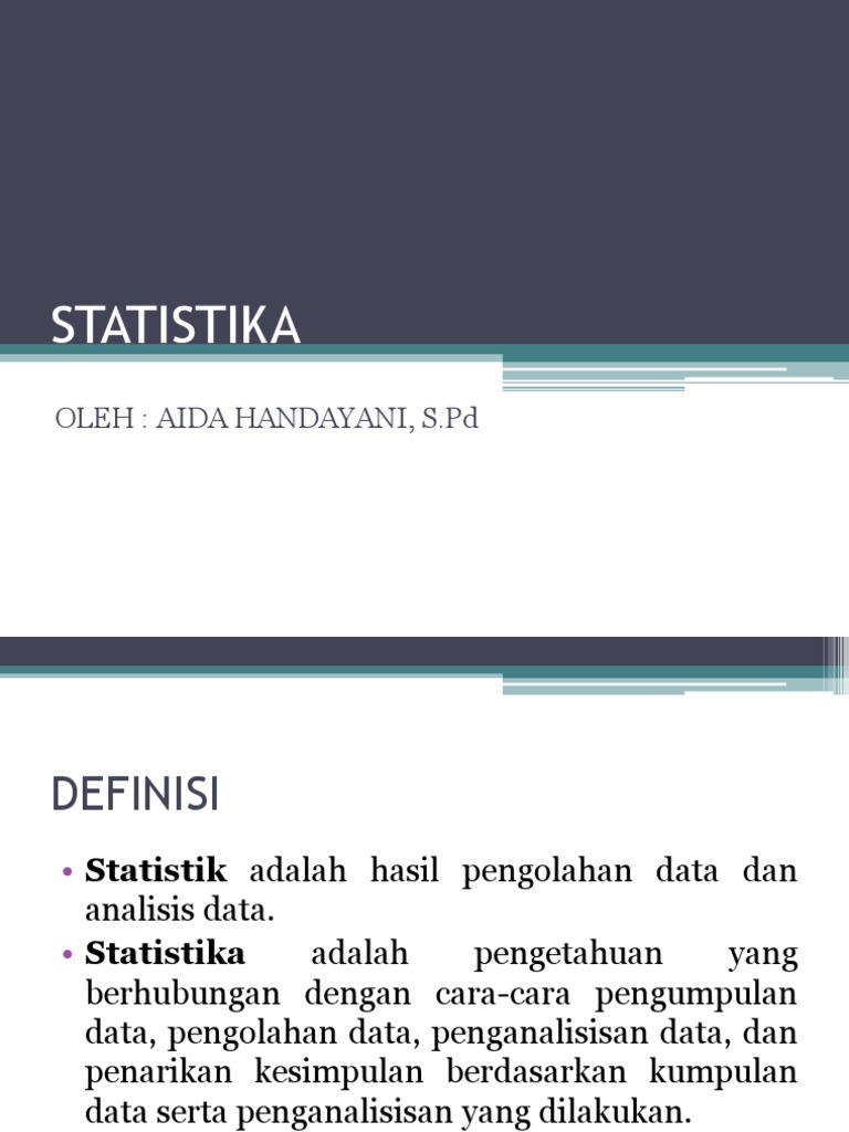 Panduan Statistika Kelas 10 dan 12 | PDF