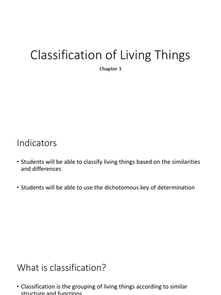 Understanding Living Things Classification | PDF | Cell (Biology ...