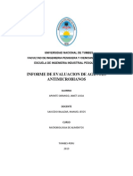 Evaluacion de Agentes Antimicrobianos