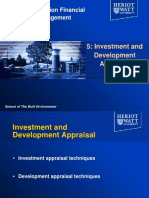 5: Investment and Development Appraisal: Construction Financial Management