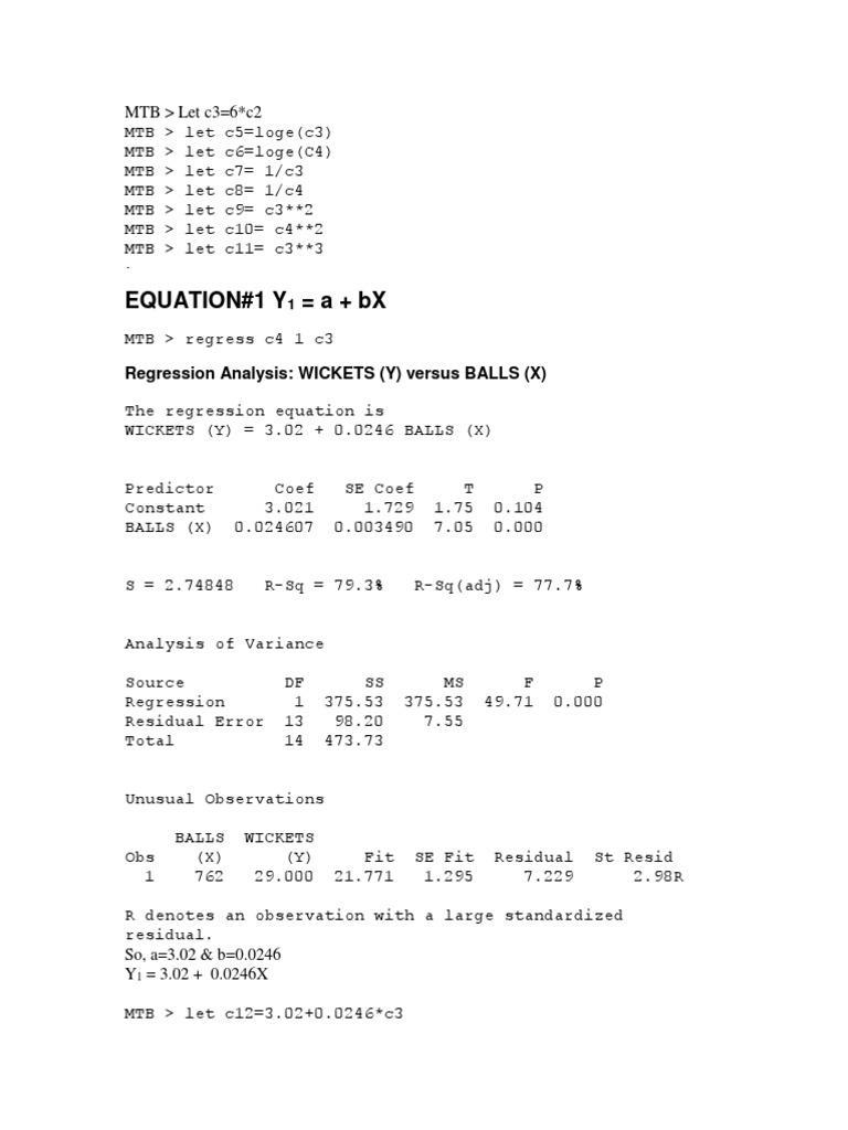 Minitab Practical Manual 02 | PDF | Errors And Residuals | Error