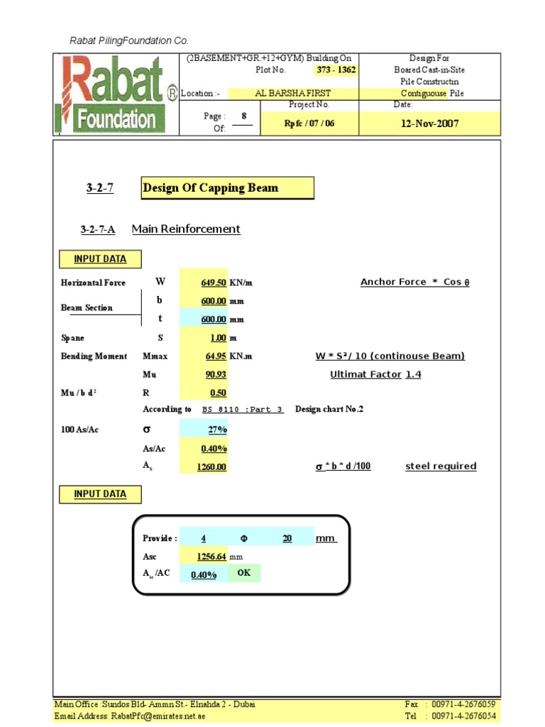 Contiguous and Secant Pile Design Guide | PDF | Deep Foundation | Beam ...