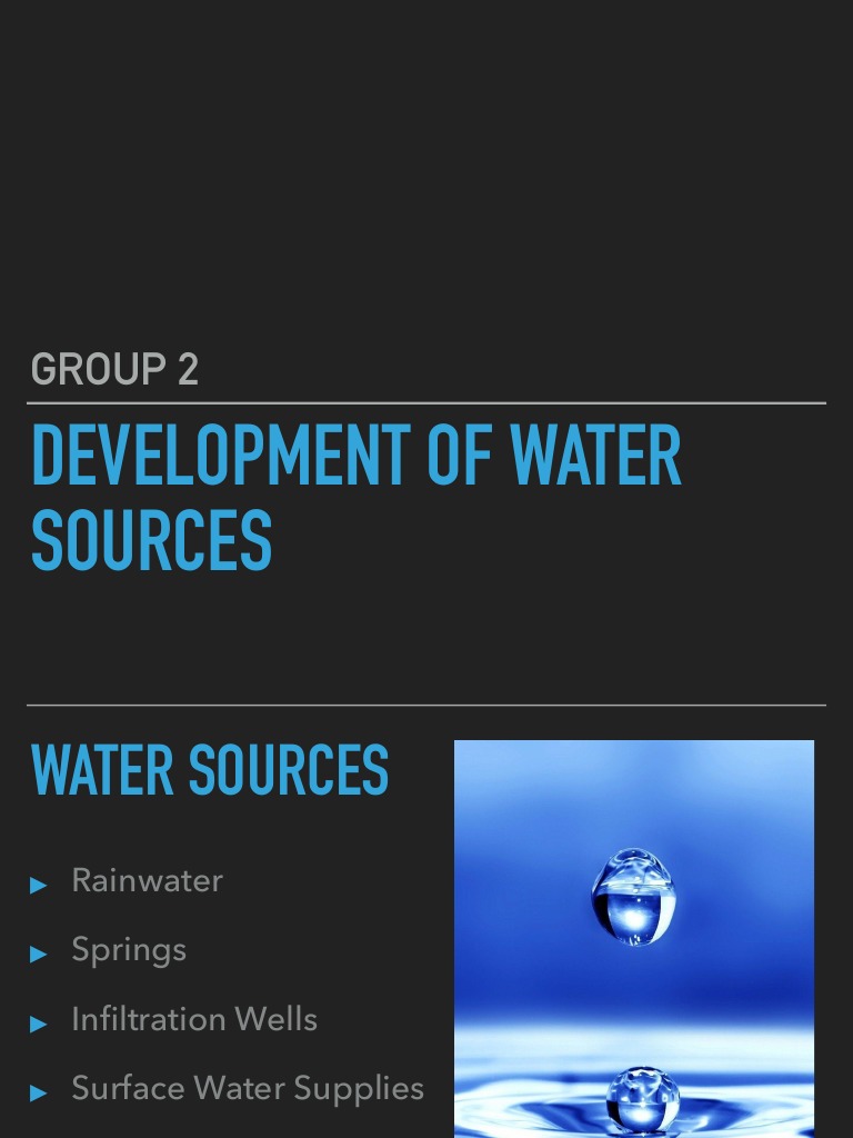 Water Source Development Techniques | PDF | Water Pollution | Surface ...