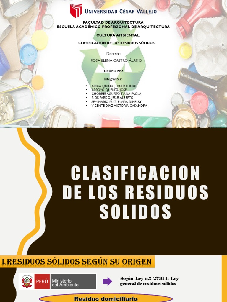 Clasificacion de Residuos Solidos | PDF | Residuos | Materiales