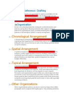 Chronological Arrangement: Quick Reference: Drafting