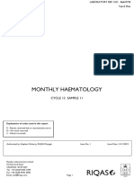 Monthly Haematology Report for Lab 466477/B