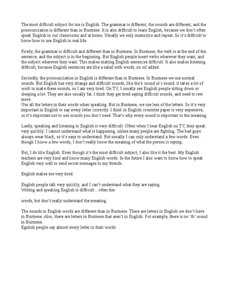 Joke English Language Subject Grammar