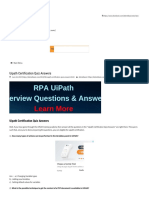 Uipath Certification Quiz Answers - Learn RPA Online Free