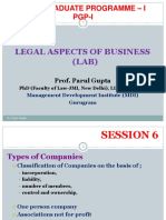 Legal Aspects of Business (LAB) : Post Graduate Programme - I Pgp-I