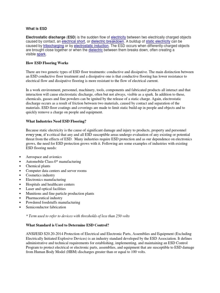 ESD Requirements PDF Electrostatic Discharge Force