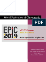 World Federation of Chiropractic: Julia Allen - Danielle Clarkson Macy Ostland - Mersiha Podgorica Roberta Spasic