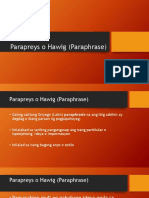 Parapreys o Hawig Paraphrase (1)