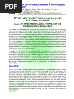 11 All India Peoples' Technology Congress: Forum of Scientists, Engineers & Technologists (Foset)