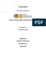 Term Paper: Bioanalytical