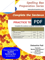 MaRRS Spelling Bee Complete the Sentence Practice Tests TWO.pdf