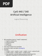 Cpts 440 / 540 Artificial Intelligence: Logical Reasoning