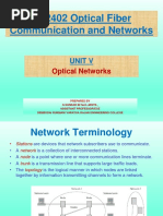 Unit 5 Optical Networks