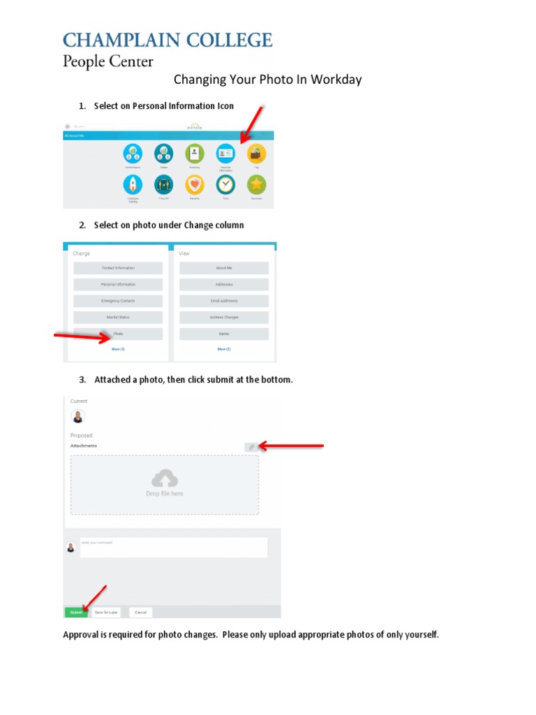 How Can I Change My Photo in Workday 10.28.2015 PDF