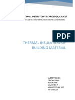 Thermal Insulation of Building Material: National Institute of Technology, Calicut