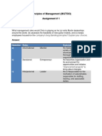 Principles of Management (MGT503) Assignment # 1: Question Roles Explanation A)