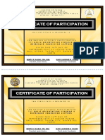 Certificate of Participation: Refresher Coursefor Lectors