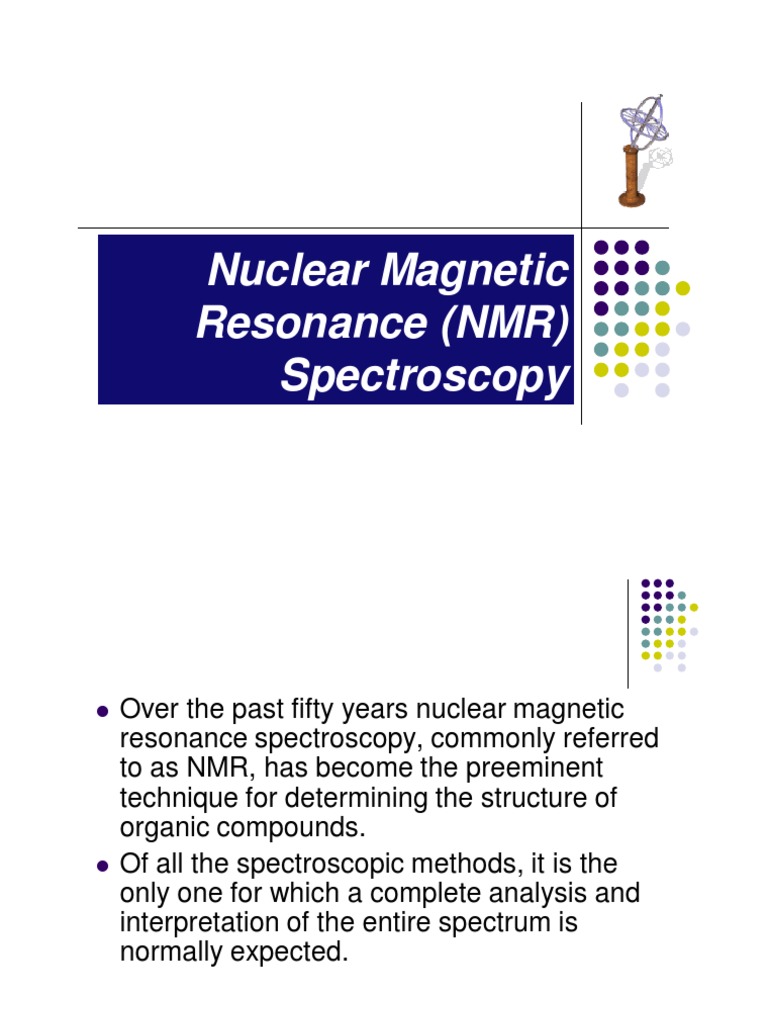NMR Spectroscopy Fundamentals | PDF | Nuclear Magnetic Resonance ...