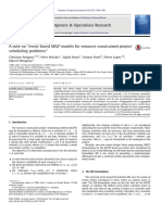 A Note On Event-Based MILP Models For Resource-Constrained Project Scheduling Problems''