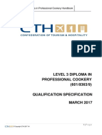 MARCH 2017 Level 3 Diploma in Professional Cookery Qualification Specification PDF
