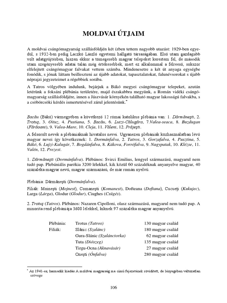 Domokos Pál Péter Moldvai Útjaim PDF