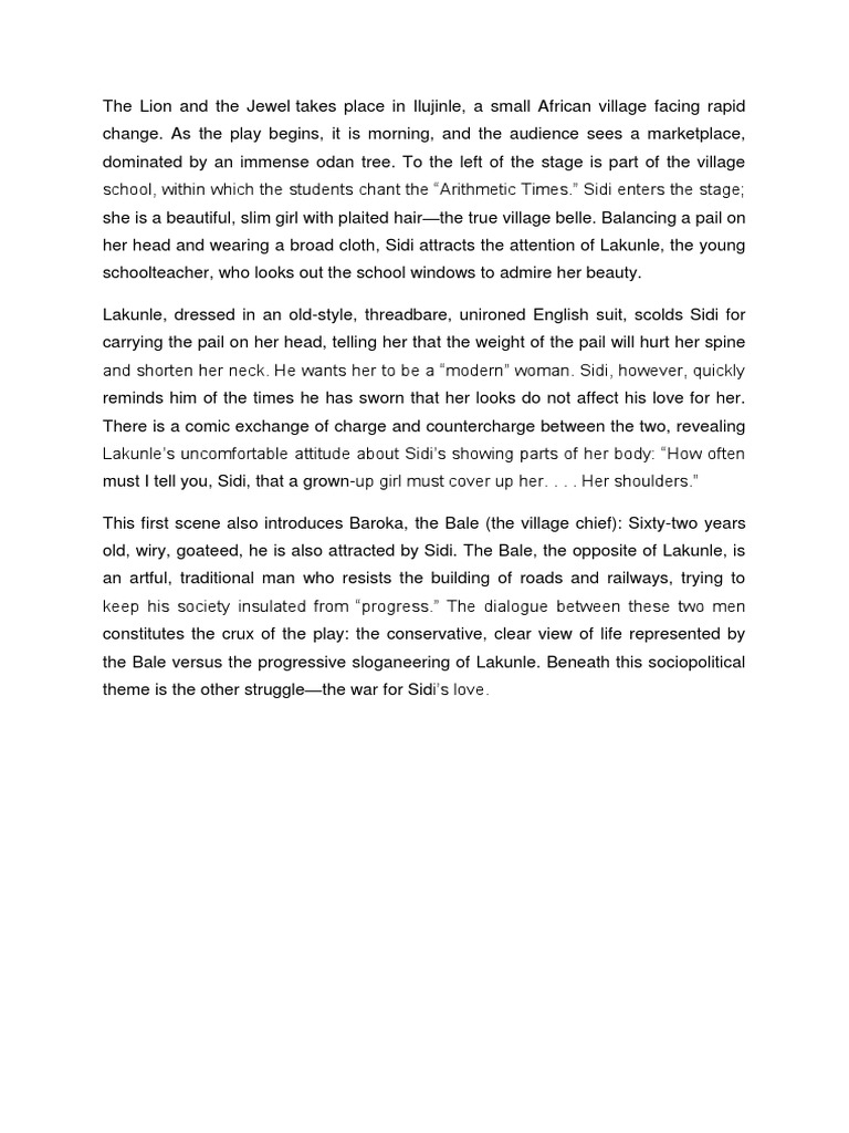 The Lion and The Jewel PDF