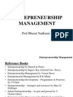 Entrepreneurship Management: Prof Bharat Nadkarni
