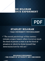 The Milgram Obedience Experiment