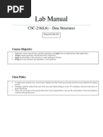 Lab Manual: CSC-216 (L6) - Data Structures