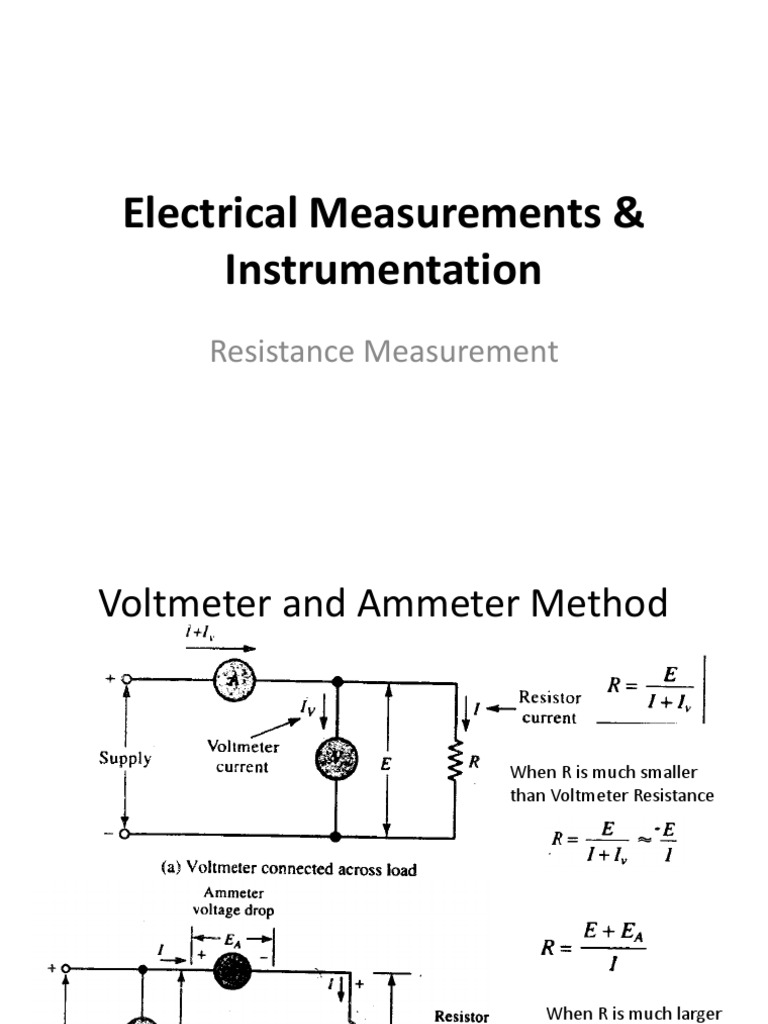 Electrical Measurements Techniques Guide | PDF | Electrical Resistance ...