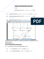 Increasing and Decreasing Functions