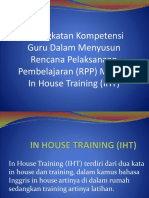 Peningkatan Kompetensi Guru Dalam Menyusun Rencana Pelaksanaan Pembelajaran (RPP) Melalui in House Training (IHT)
