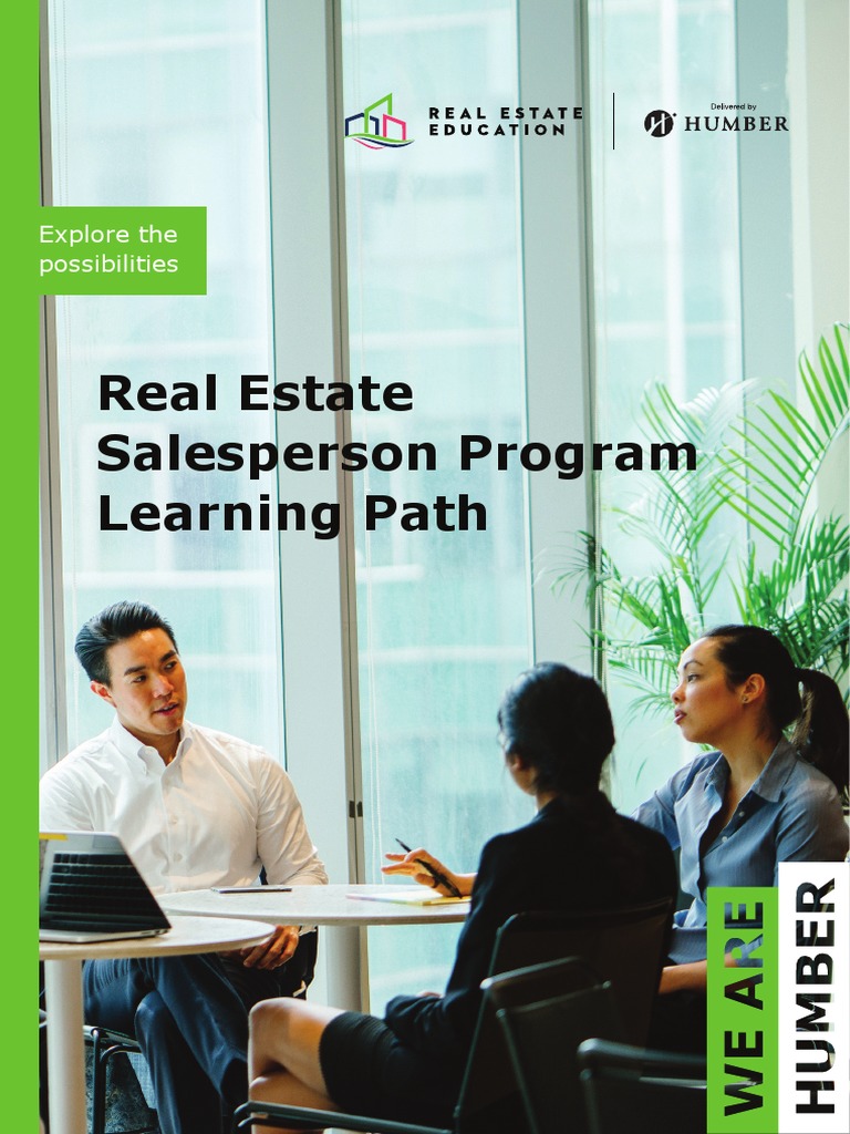 Humber College Real Estate Program PDF Real Estate Broker Sales