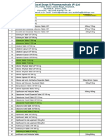 VXL-List of Pharma Products (Domestic and Export)