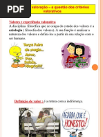Valores e Valoração 