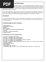 Text Mining Package and Datacleaning: #Cleaning The Text or Text Transformation