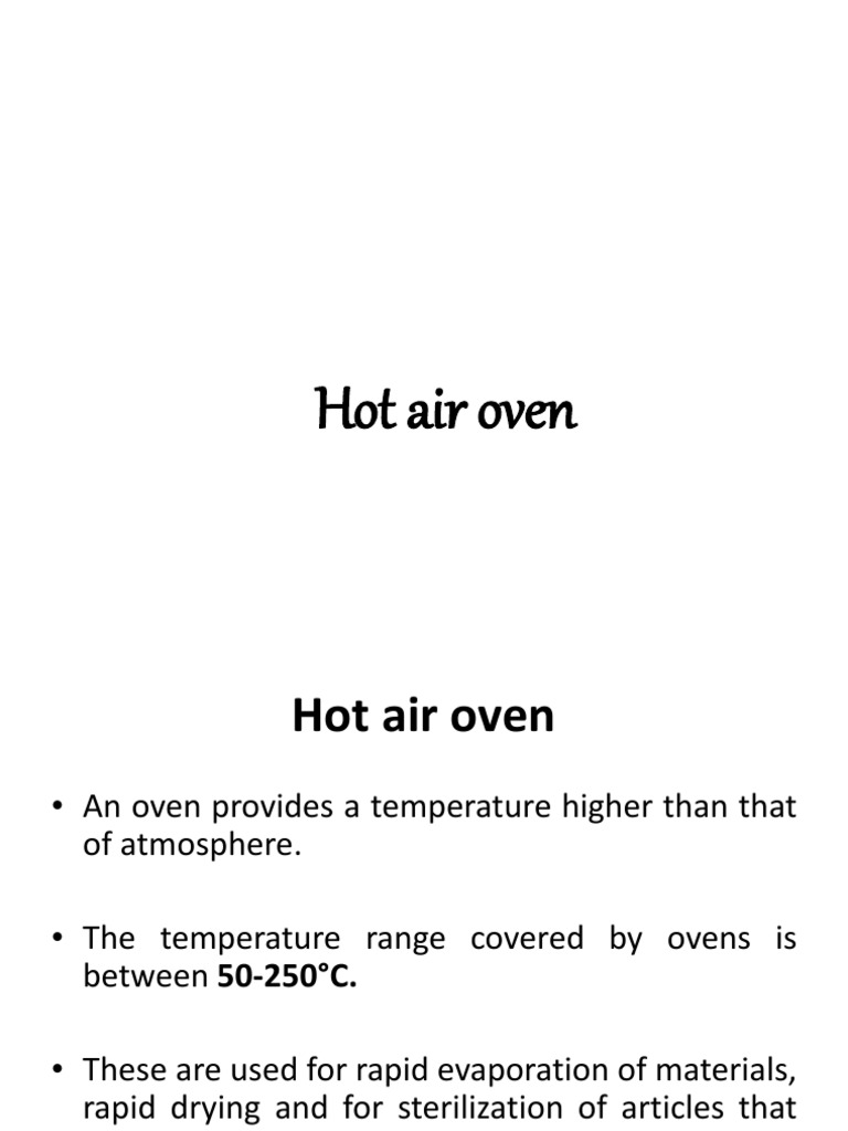 Hot Air Oven PDF Sterilization (Microbiology) Atmosphere Of Earth