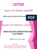 DENR HAULING ORIENTATION AND CLUSTERING