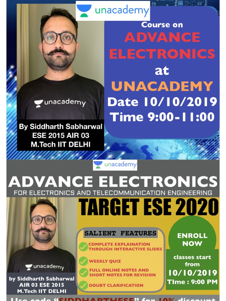 Advance Electronics Unacademy PDF Digital Electronics Electronic