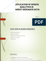 Applying speech analytics in market research