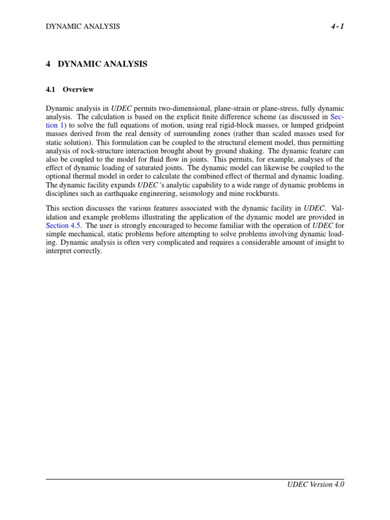 4 Dynamic Analysis: Sec-Tion 1 | PDF | Normal Mode | Stress (Mechanics)