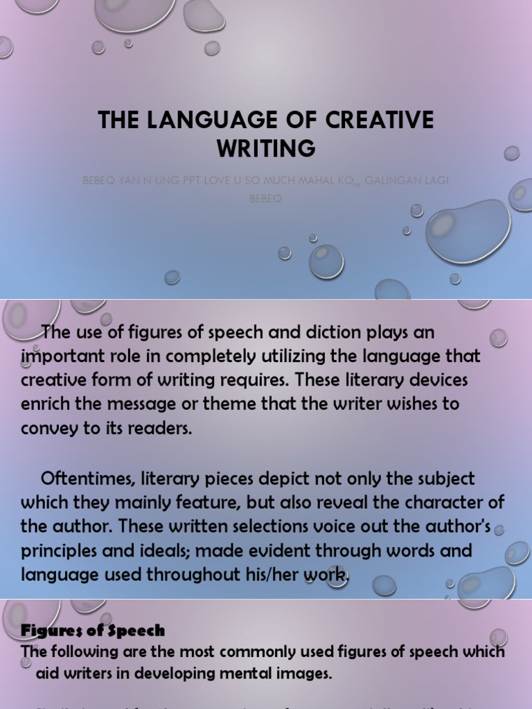 Language and Figures in Creative Writing | PDF | Metaphor