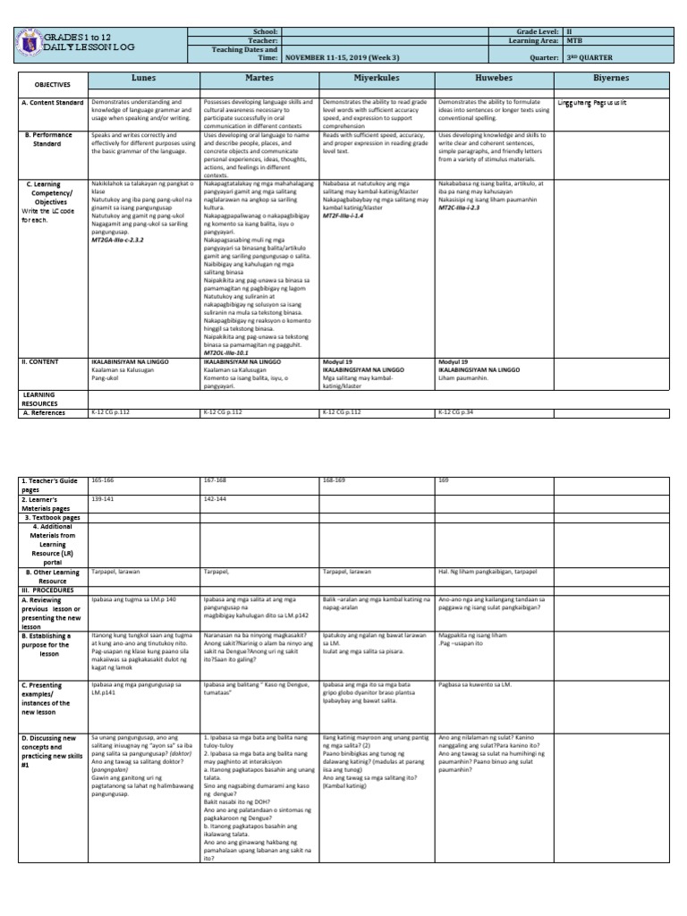 MTB 2 Q3 Week 3 | PDF